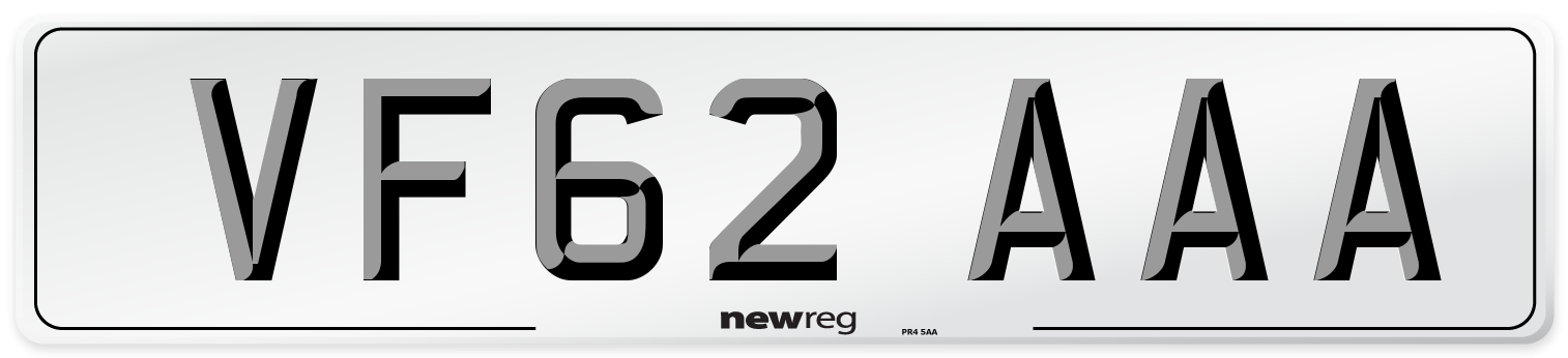 VF62 AAA Number Plate from New Reg
